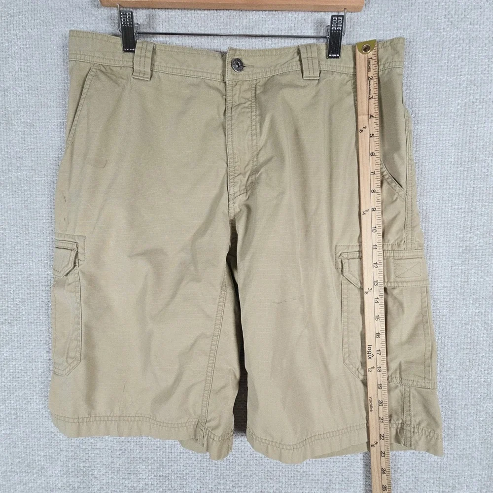 The North Face Mens Tan Ripstop Cargo Shorts Fits‎ 36 Hiking Utility Khaki